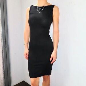 James Perse Black Midi Dress